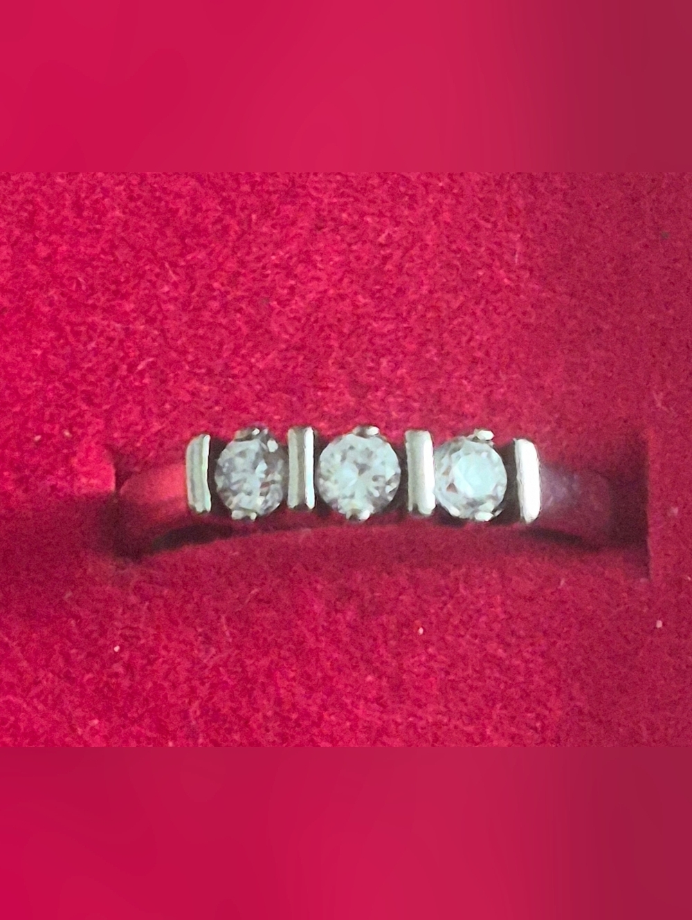 PAST ,PRESENT, AND FUTURE DIAMOND RING - Picture 5 of 6